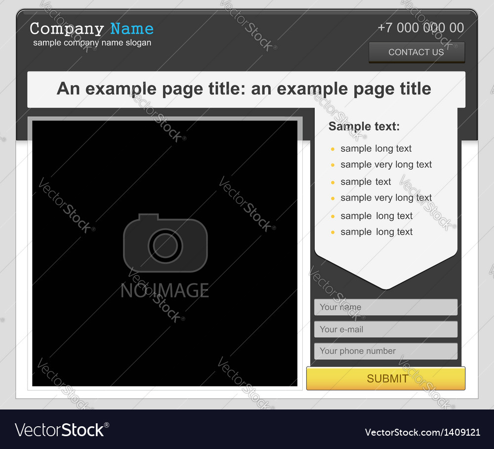 Web site template
