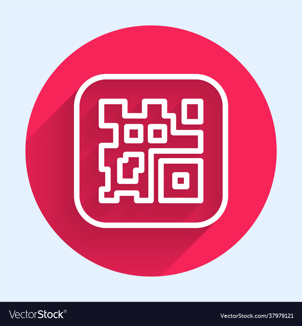 White line qr code sample for smartphone scanning Vector Image White line qr code sample for smartphone scanning