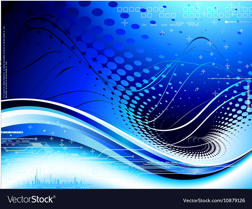 Abstract Tech Wave Background