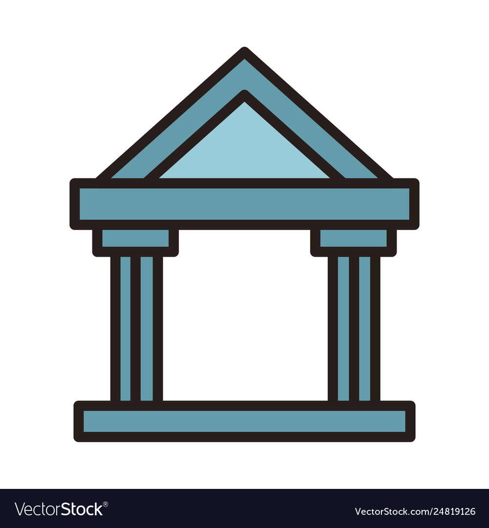 Bank building symbol