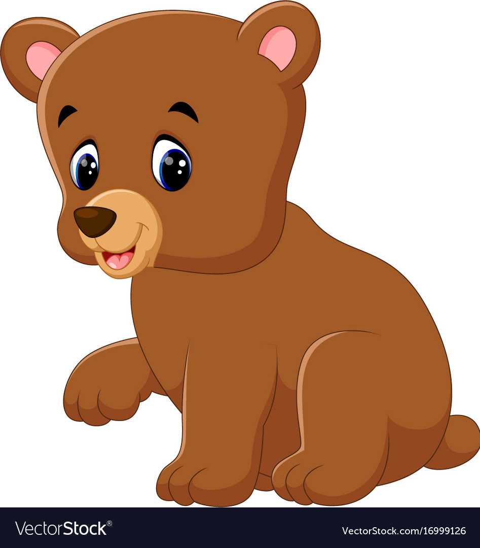 Cartoon funny bear Royalty Free Vector Image - VectorStock