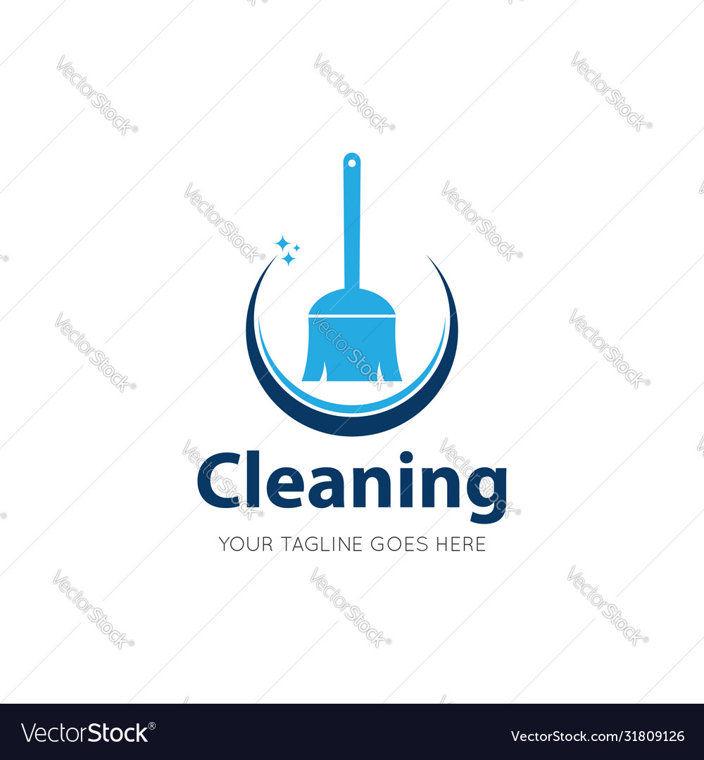 Maidservant cleaning logo and icon