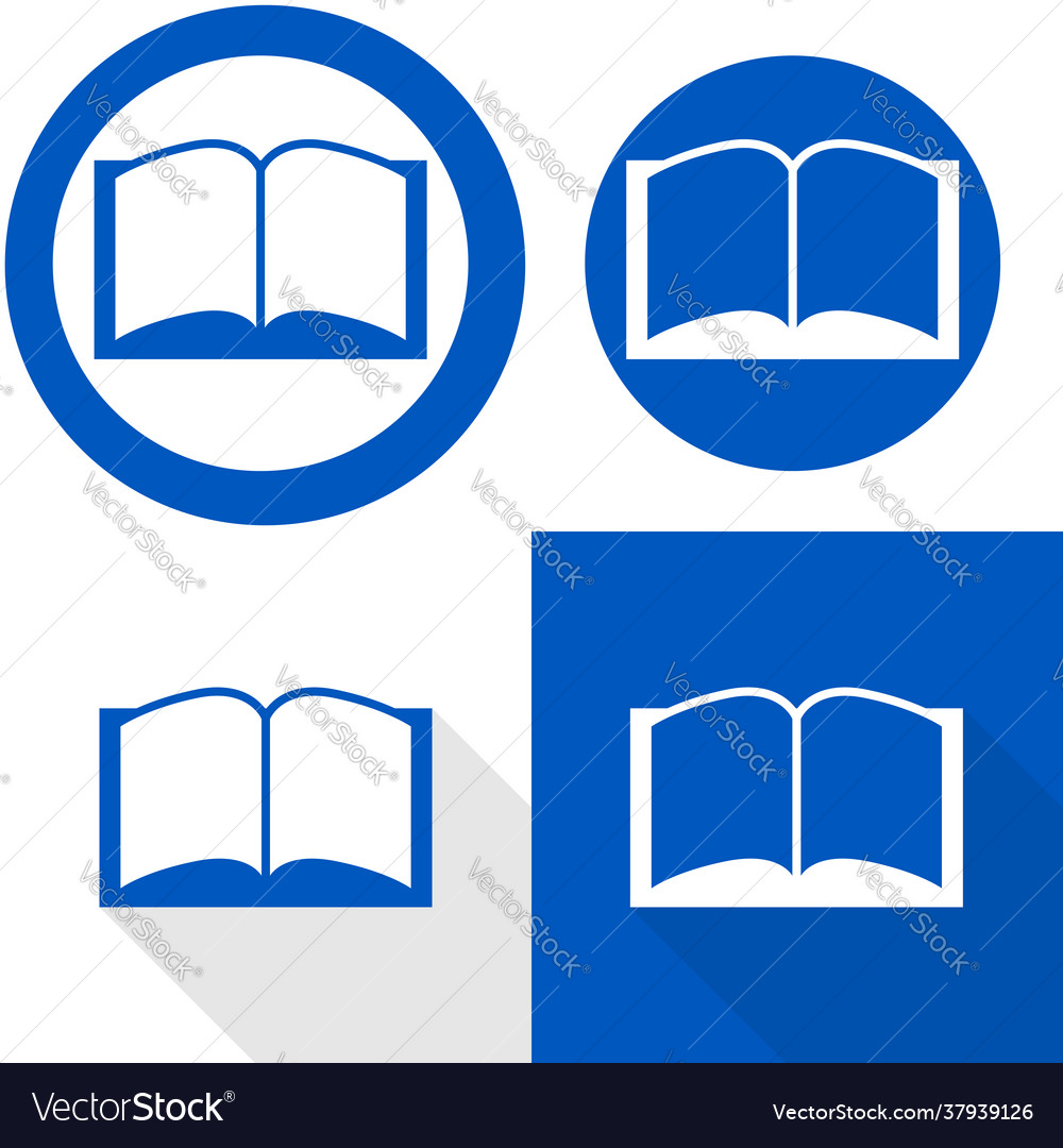 Manual book symbol read before use refer Vector Image Manual book symbol read before use refer