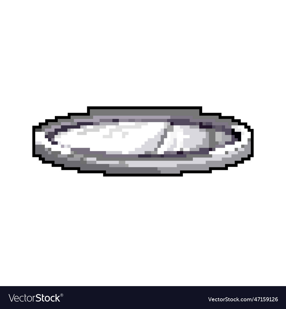 Meal marble tray game pixel art Royalty Free Vector Image