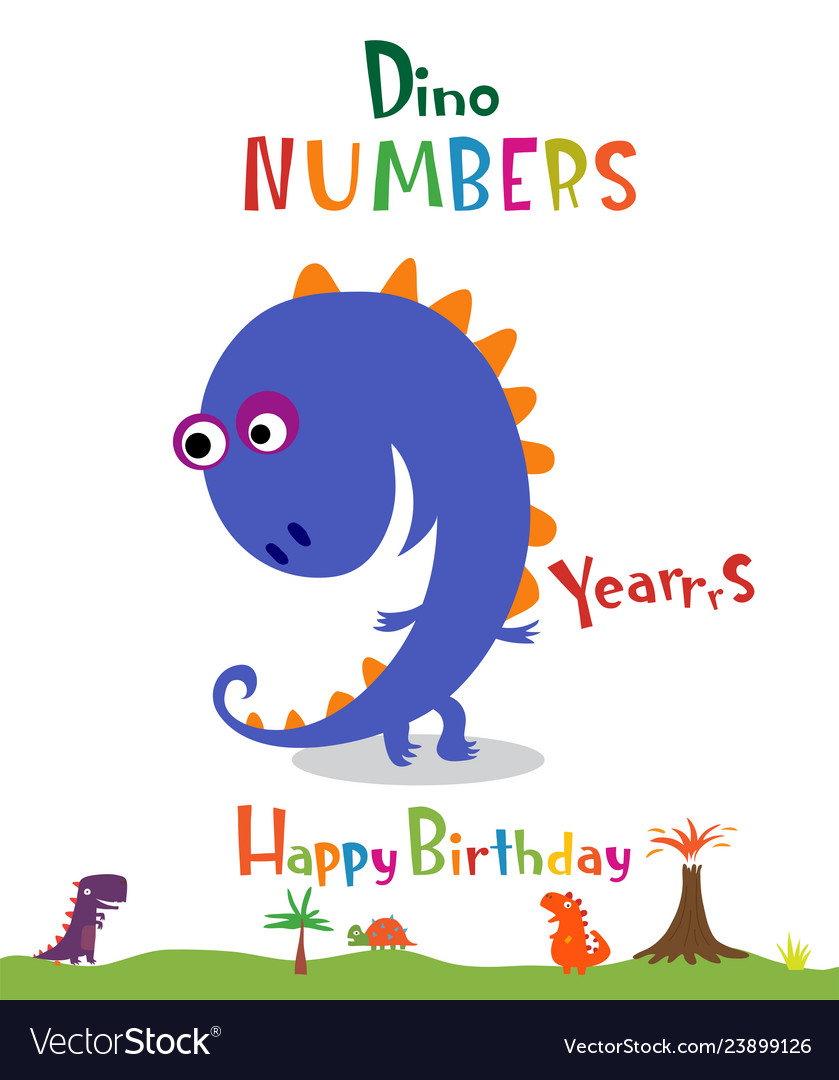 Number 9 in form a dinosaur Royalty Free Vector Image