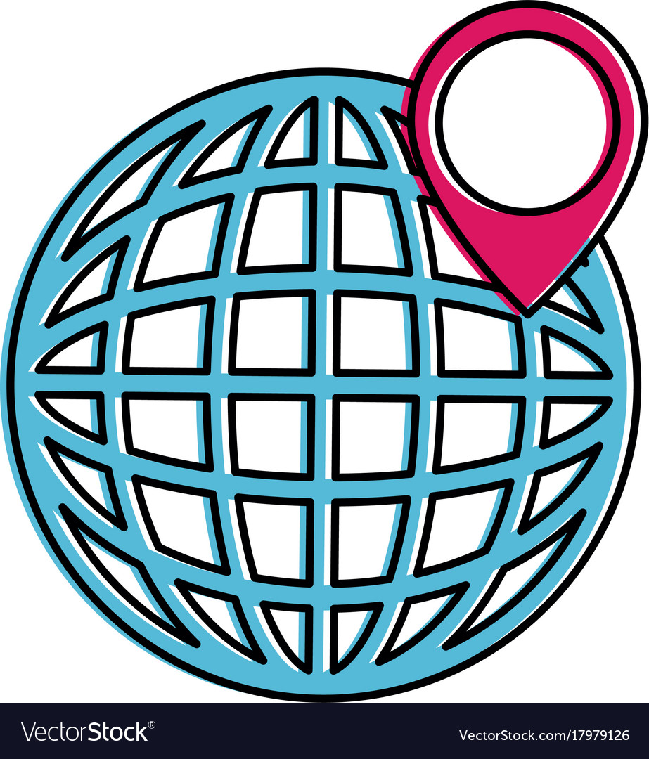 Planet mit Pointer-Standort