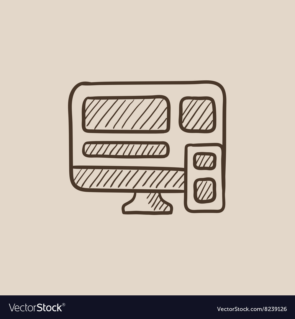 Responsive web design sketch icon
