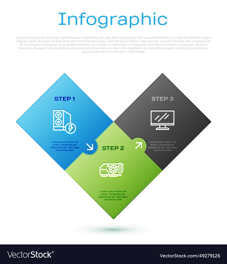Set line case of computer monitor screen vector image Set line case of computer monitor screen