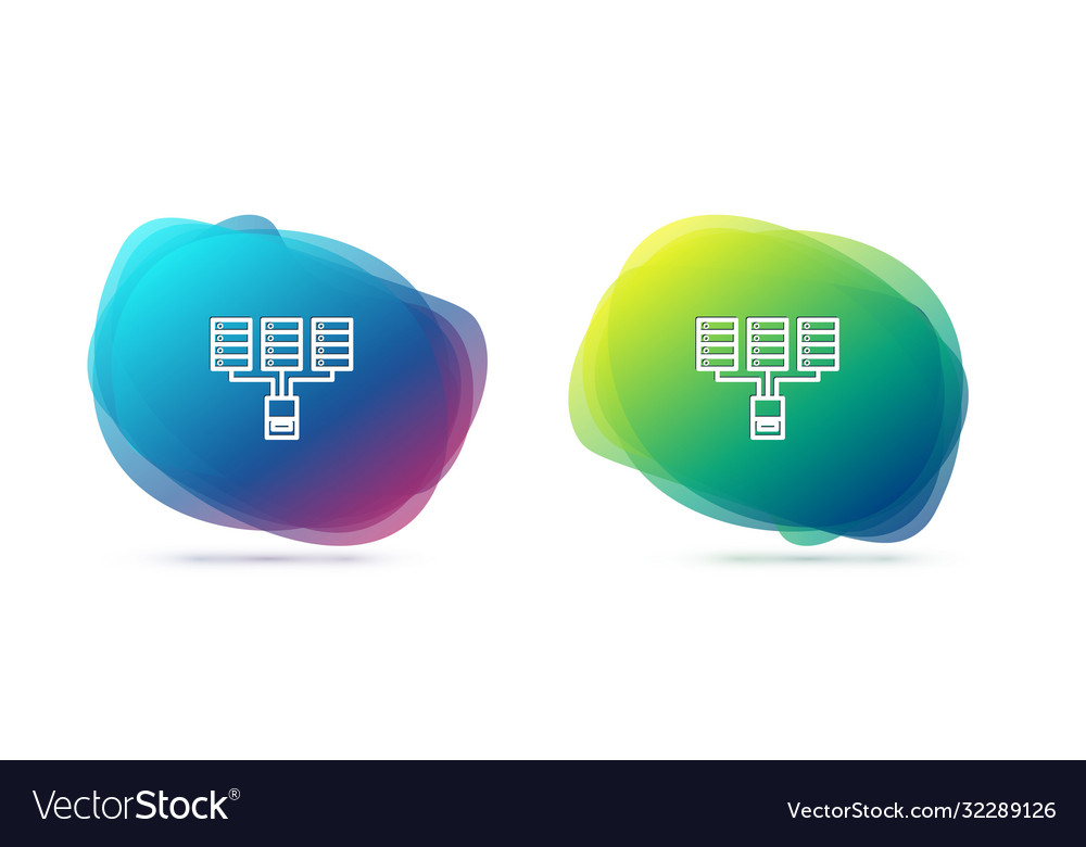 Set line server data web hosting icon isolated Vector Image Set line server data web hosting icon isolated