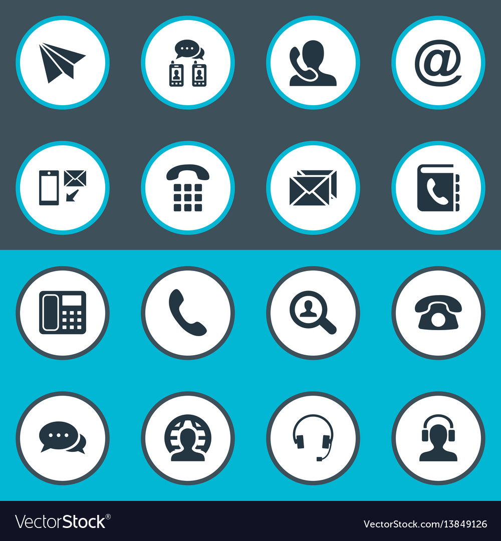 Set of simple connect icons