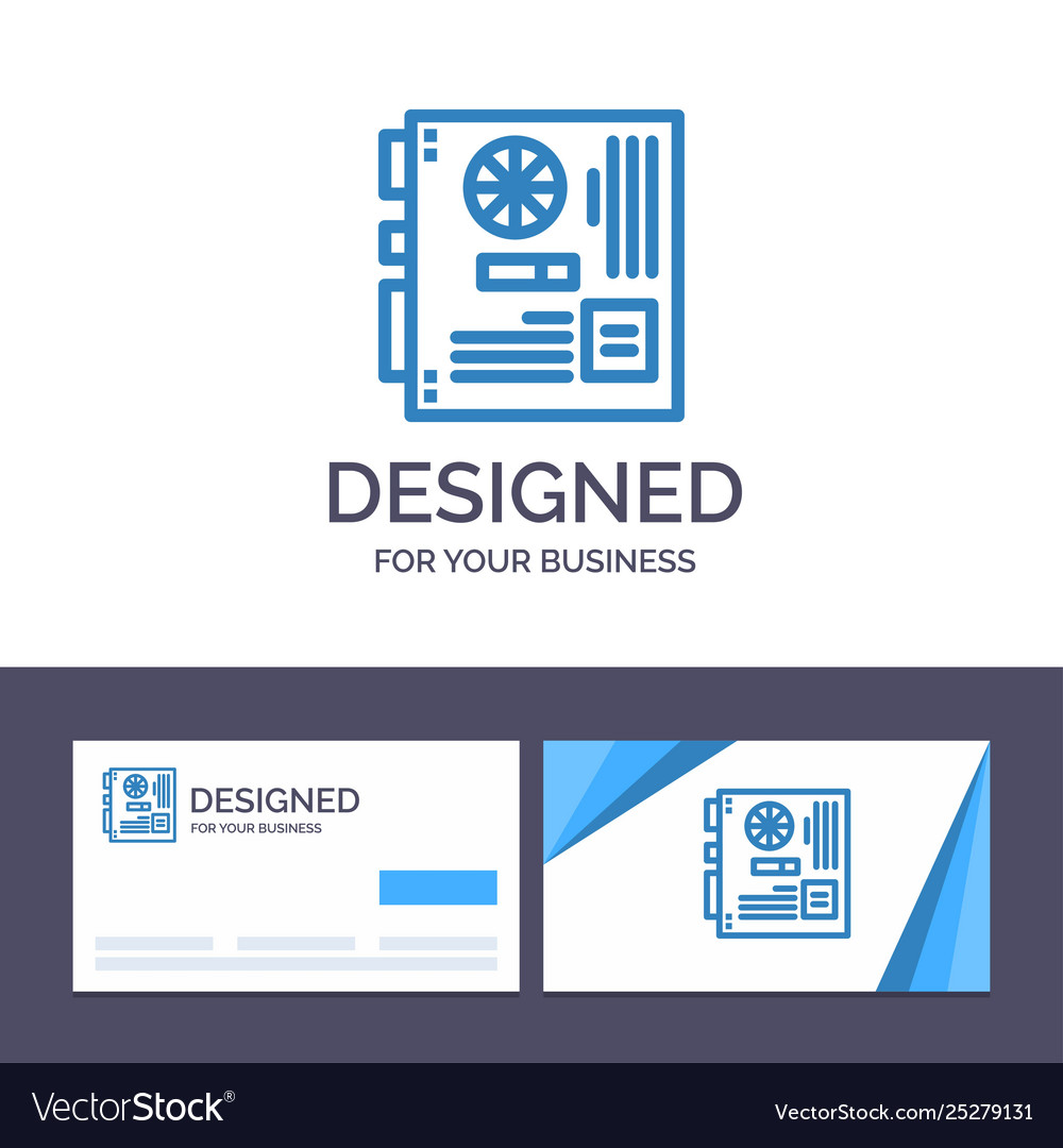 Creative business card and logo template computer