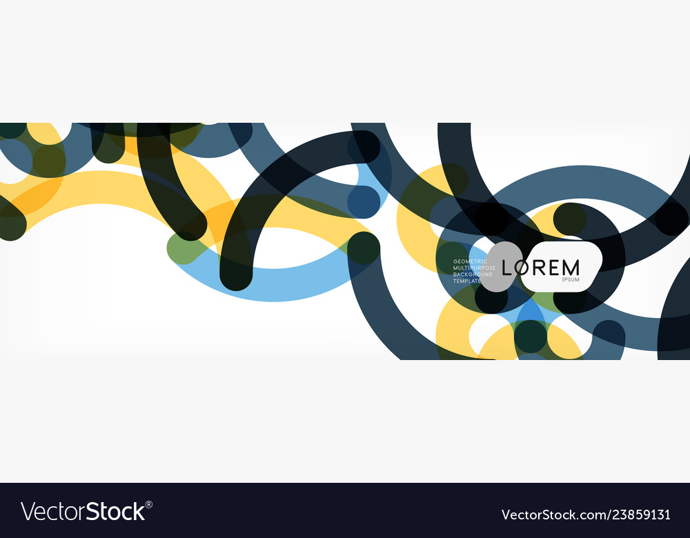 Curly lines abstract background color overlapping