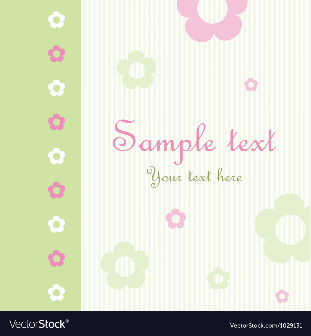 Floral pattern greeting card