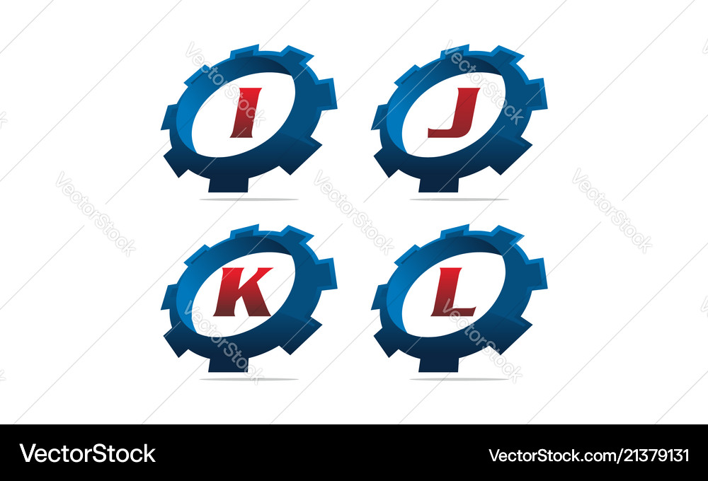 Gear template set Royalty Free Vector Image - VectorStock