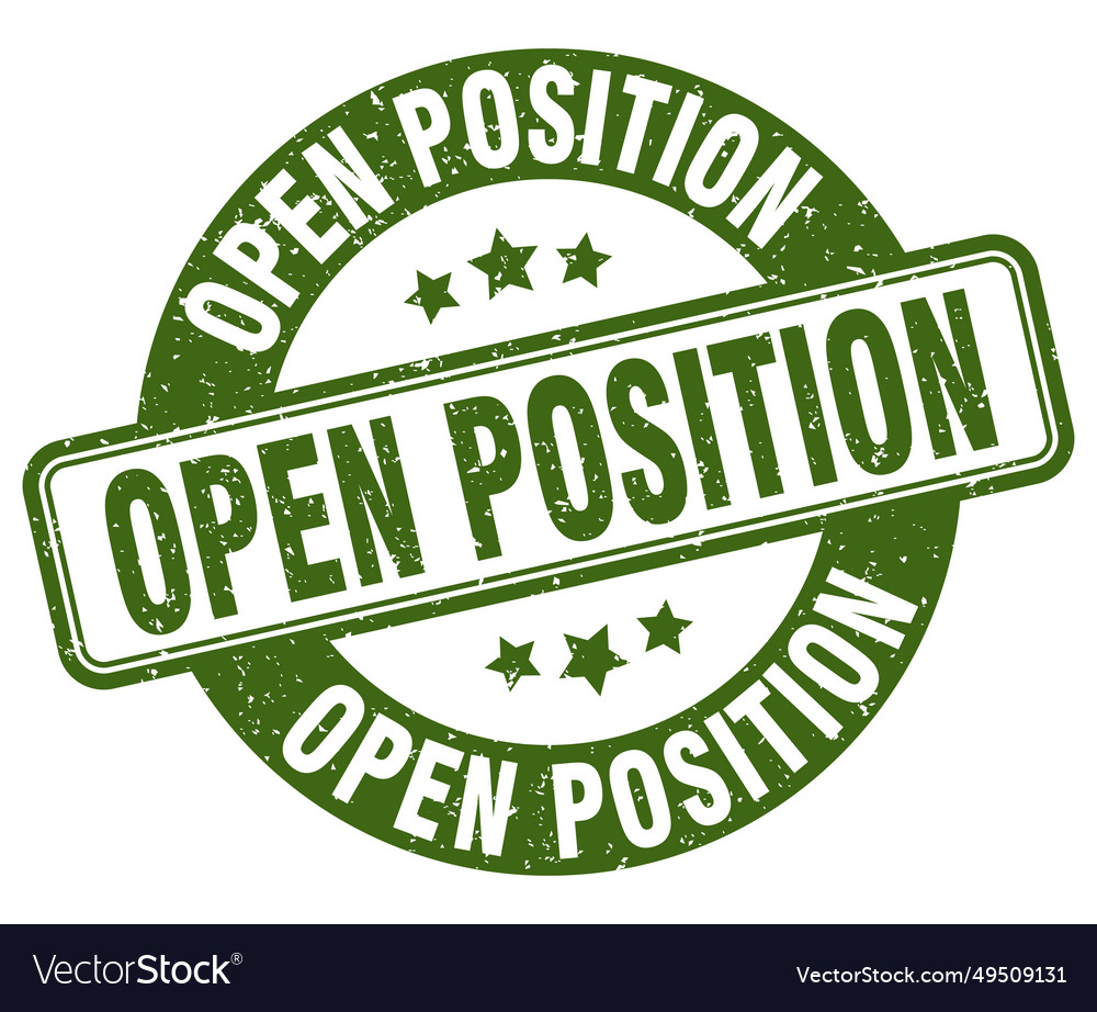 Open position stamp label round