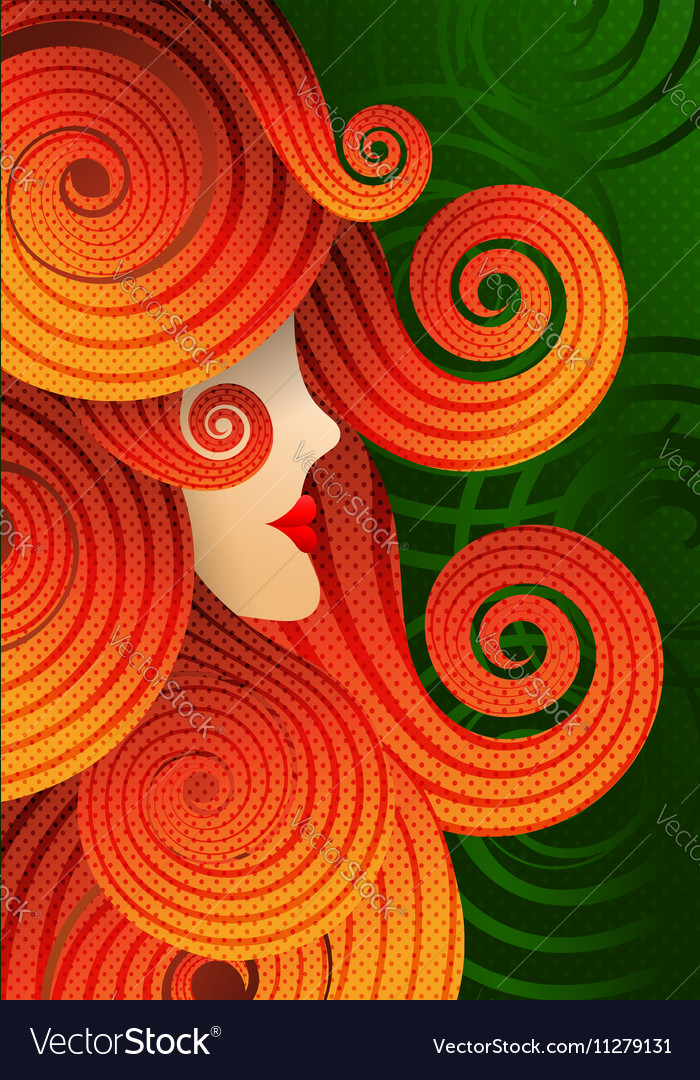 Rot-Haired Frau Portrait