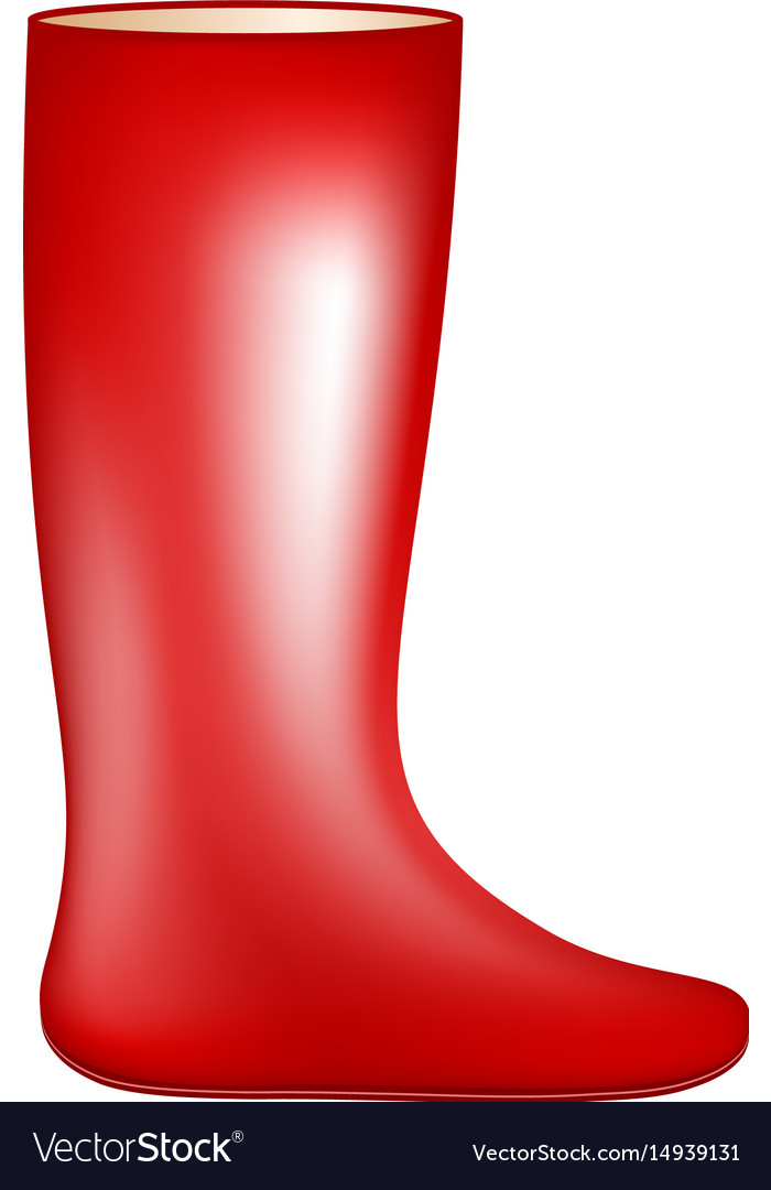 Red rubber boot