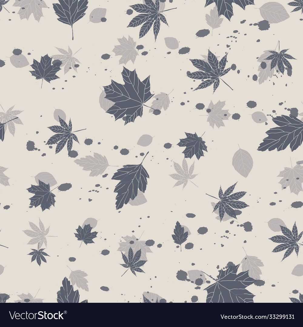 Seamless pattern with fall leaf abstract Vector Image Seamless pattern with fall leaf abstract