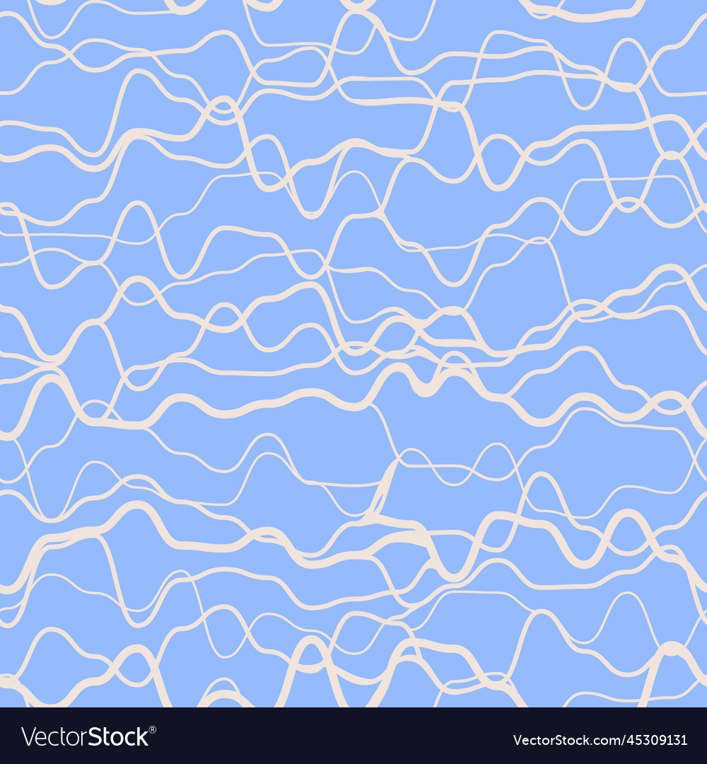 Seamless pattern with wave lines vector image Seamless pattern with wave lines