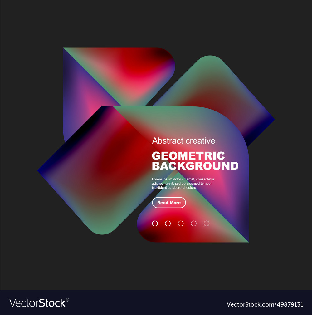 Square and triangle design with fluid gradients Vector Image