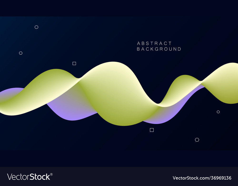 Dynamic effect abstract wave color design vector image Dynamic effect abstract wave color design