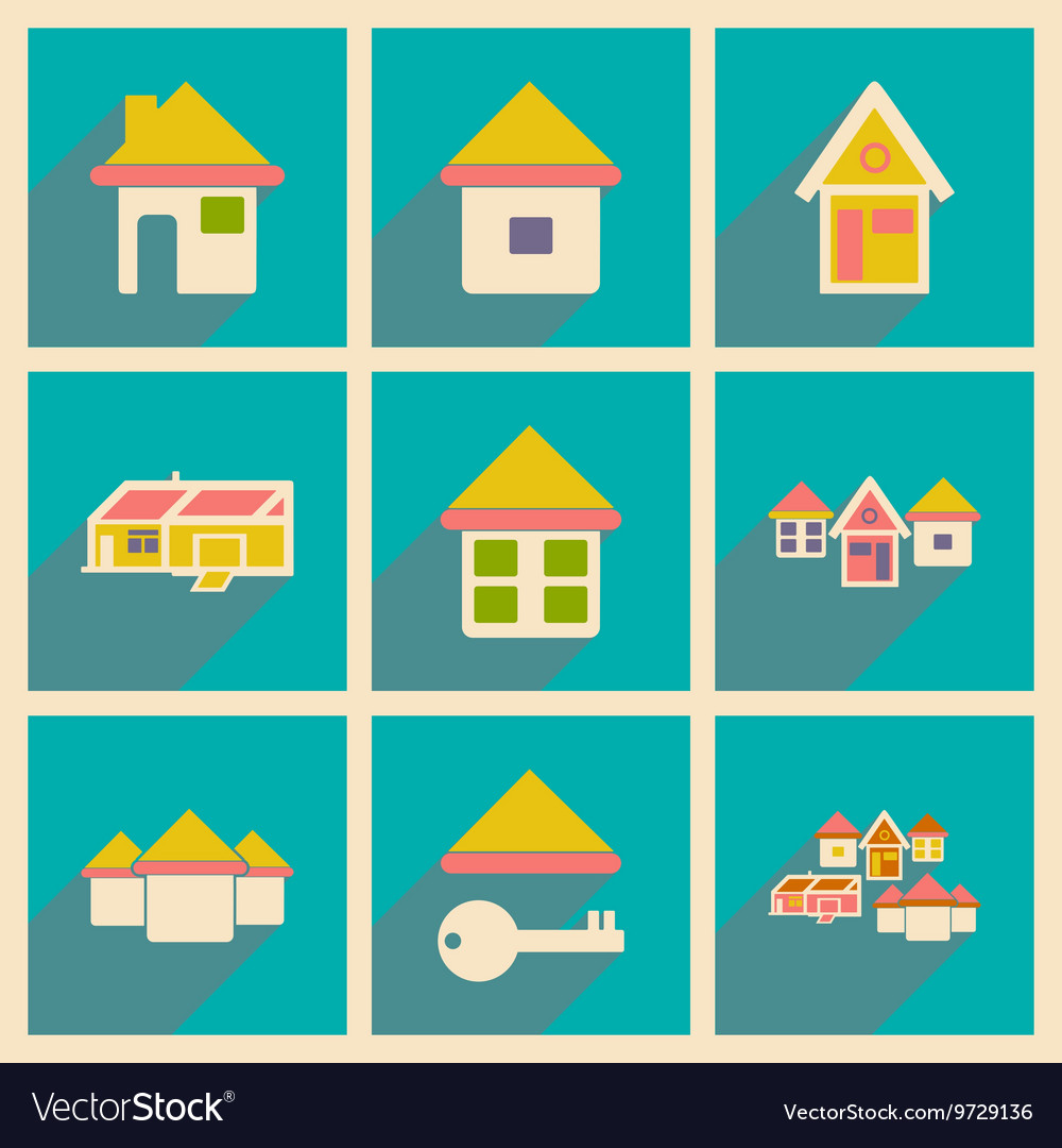 Flat with shadow concept and mobile application
