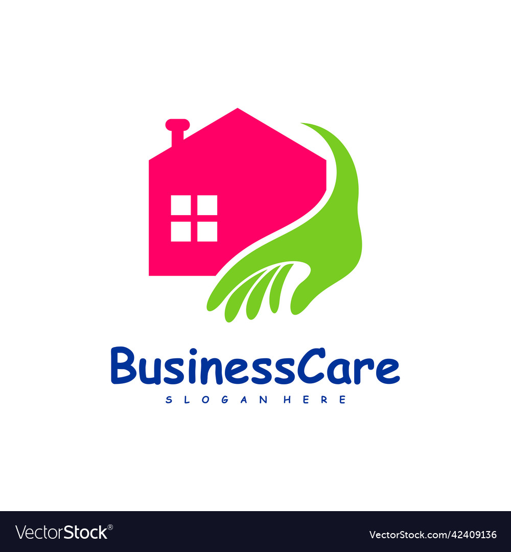 Hauspflege Logo Design Symbol Vorlage vector image Hauspflege Logo Design Symbol Vorlage