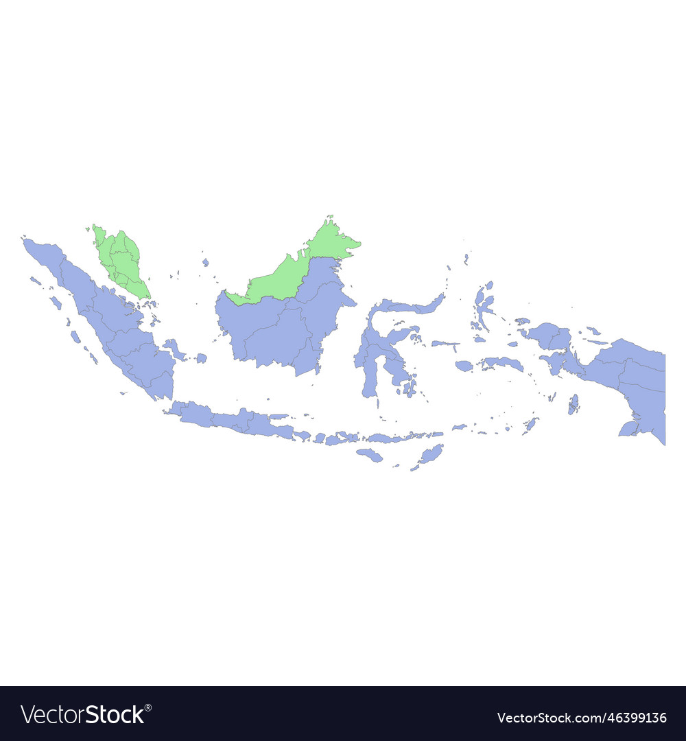 Indonesien & Malaysia Politische Karte