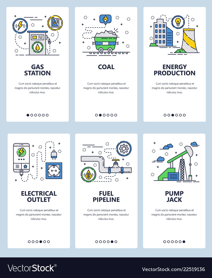Line art web and mobile app template set vector image Line art web and mobile app template set