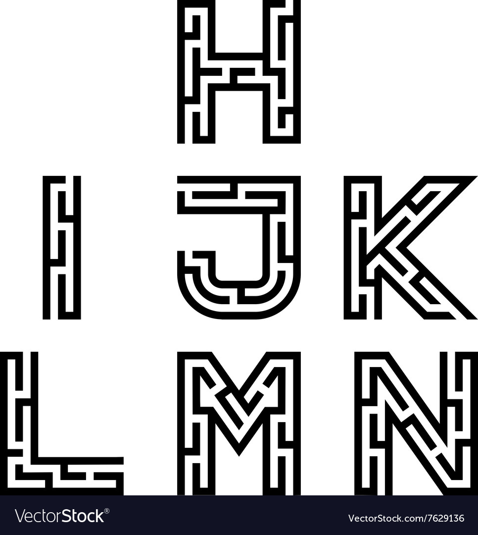 Real Maze Font - Capital Letters