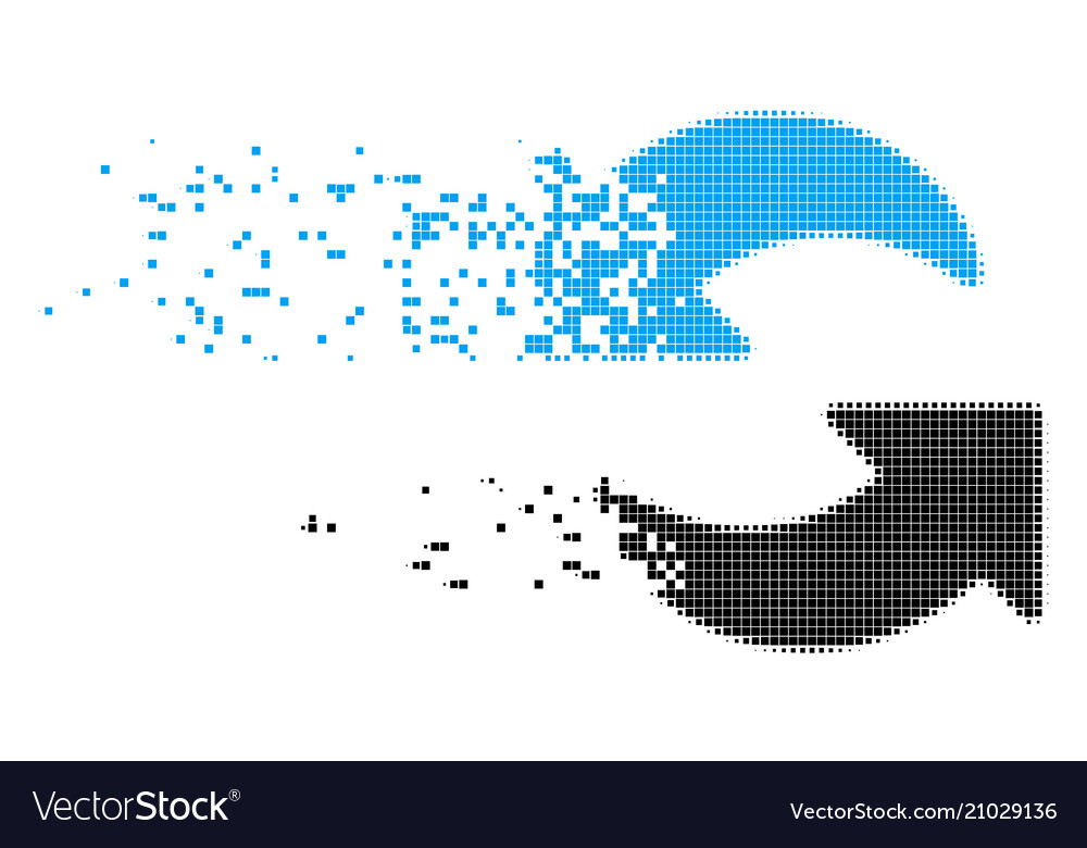 Refresh decomposed pixel icon vector image Refresh decomposed pixel icon