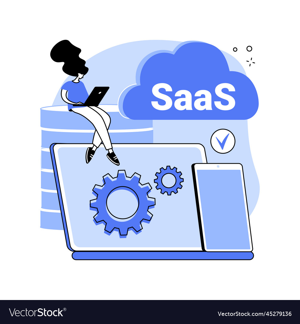 Saas Technology Abstract Concept Royalty Free Vector Image Saas Technology Abstract Concept Royalty Free Vector Image