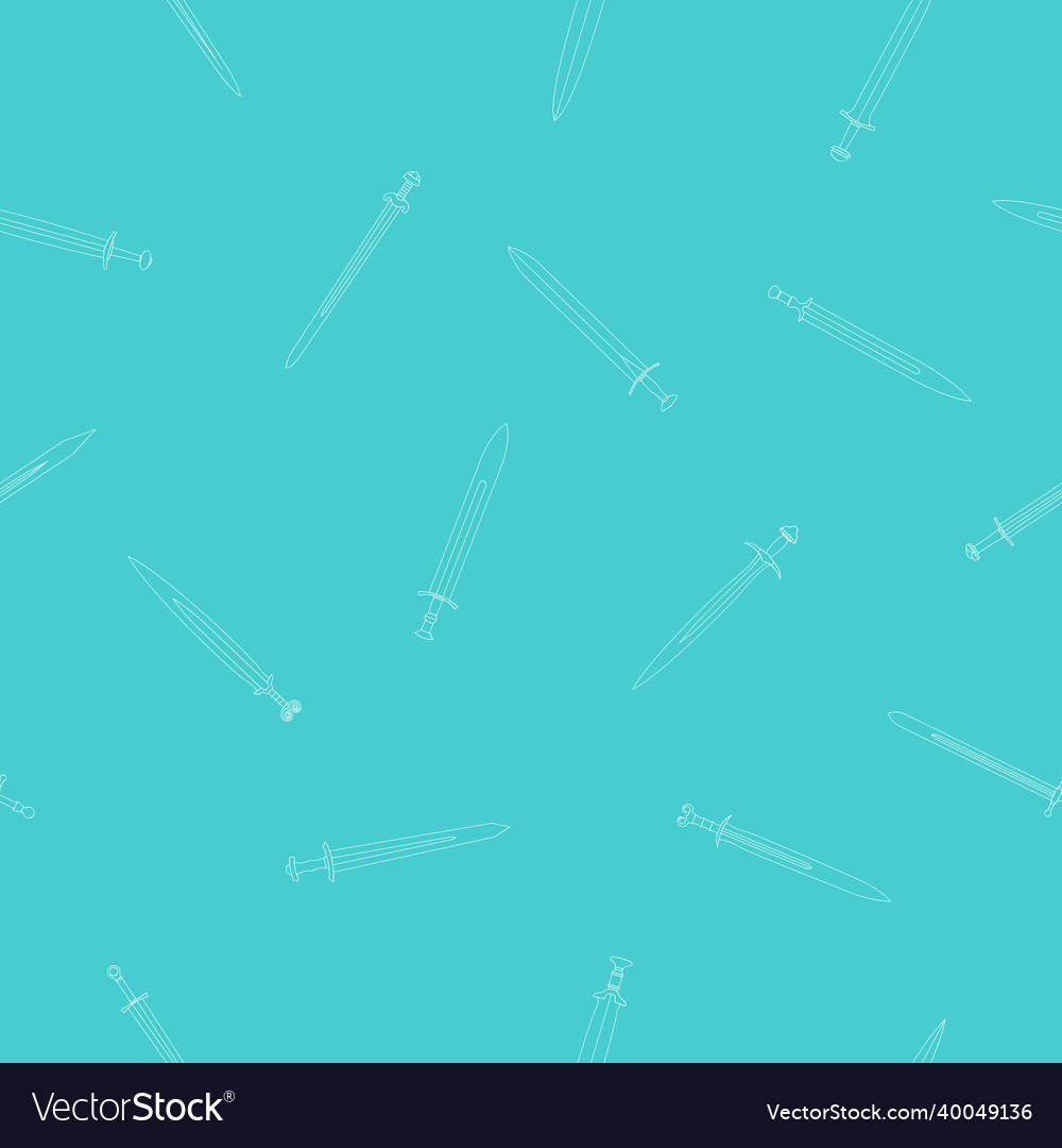 Seamless pattern with ancient swords