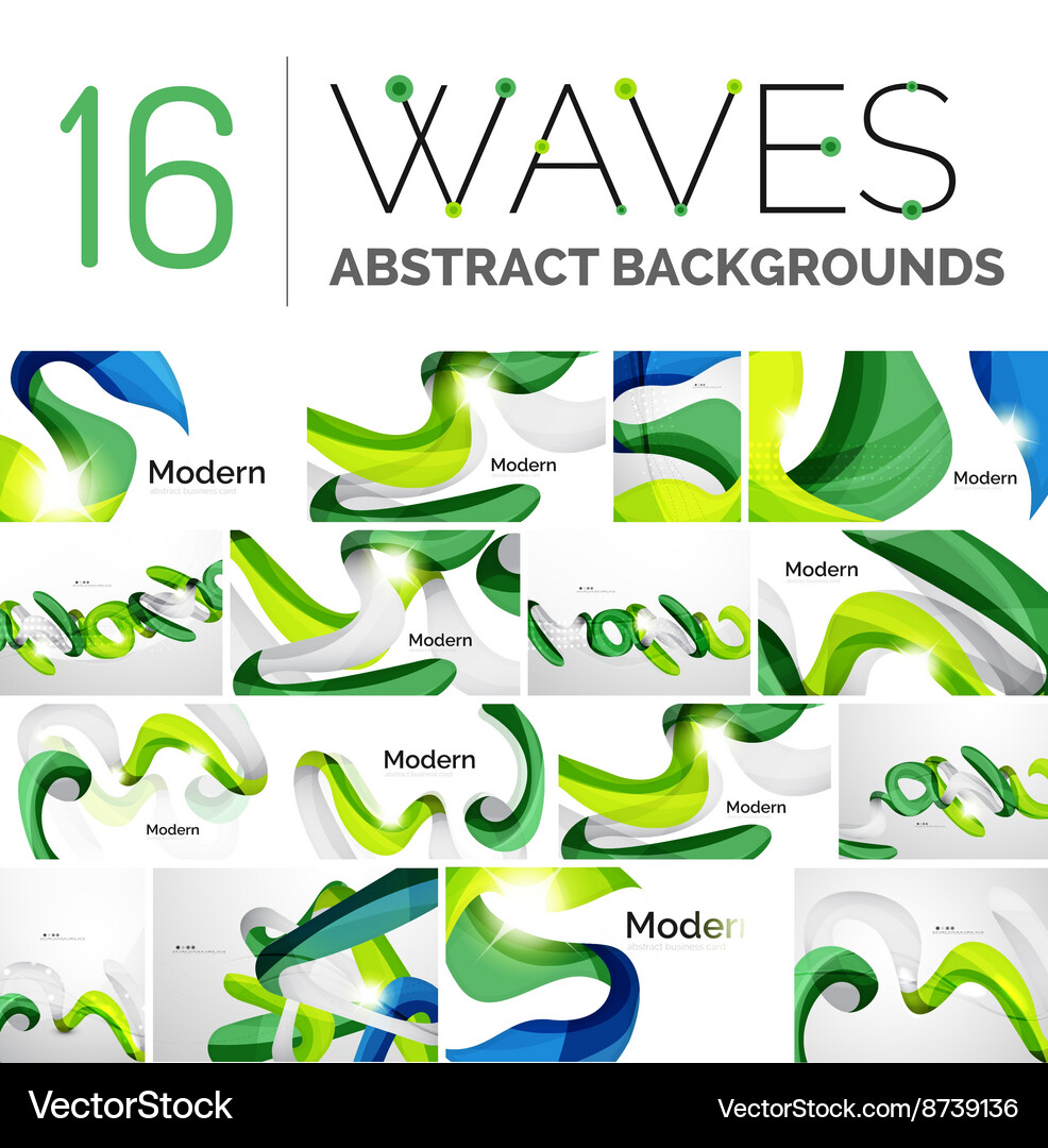 Set of smooth abstract backgrounds Royalty Free Vector Image