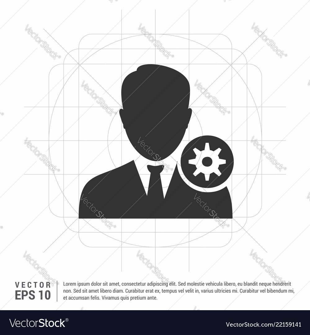 Configuration user icon vector image Configuration user icon