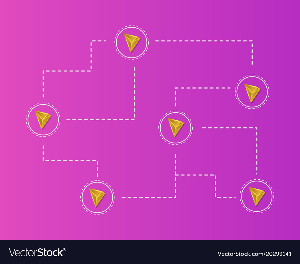 Cryptocurrency tron blockchain network concept