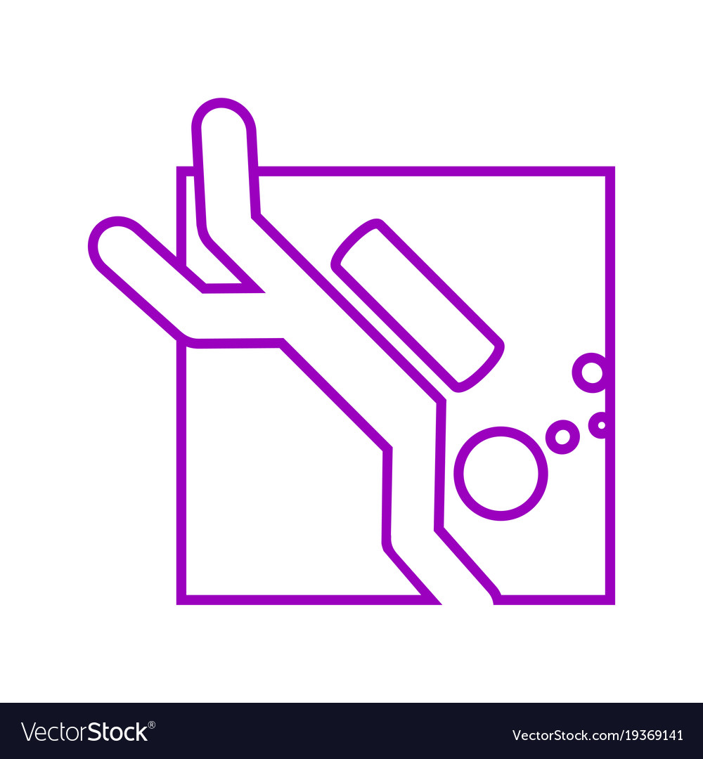 Diving Figure Icon - Square Shape