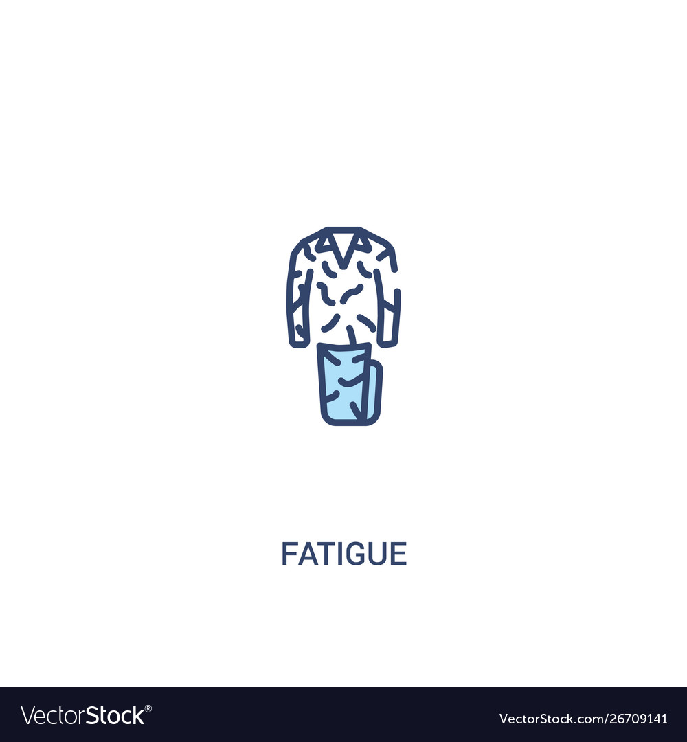 Fatigue concept 2 colored icon simple line