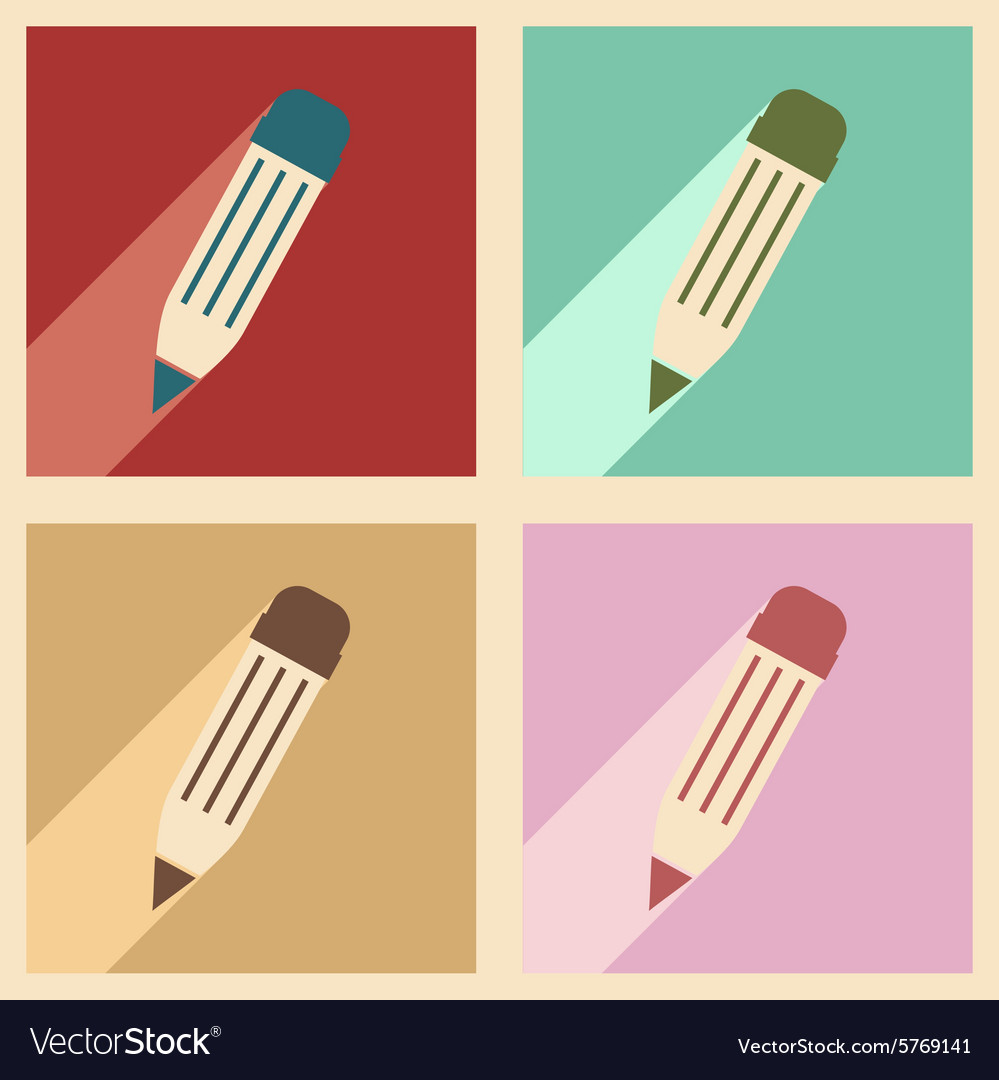 Flat with shadow concept and mobile application