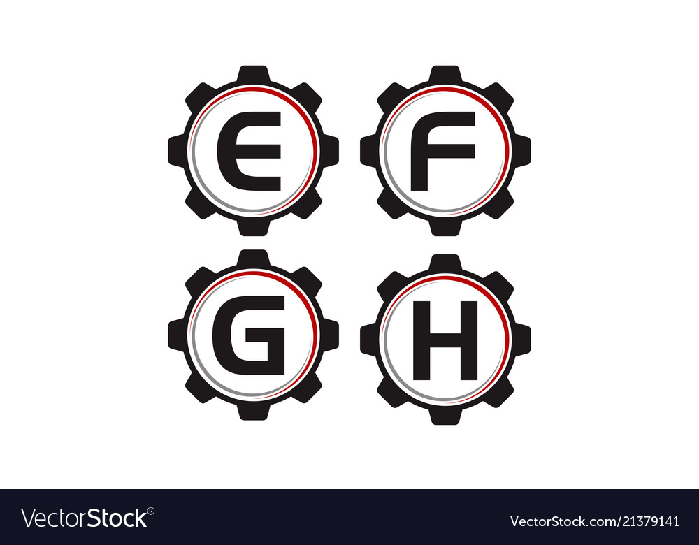 gear template set royalty free vector image vectorstock