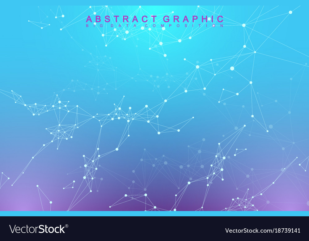 Geometric graphic background communication global Vector Image