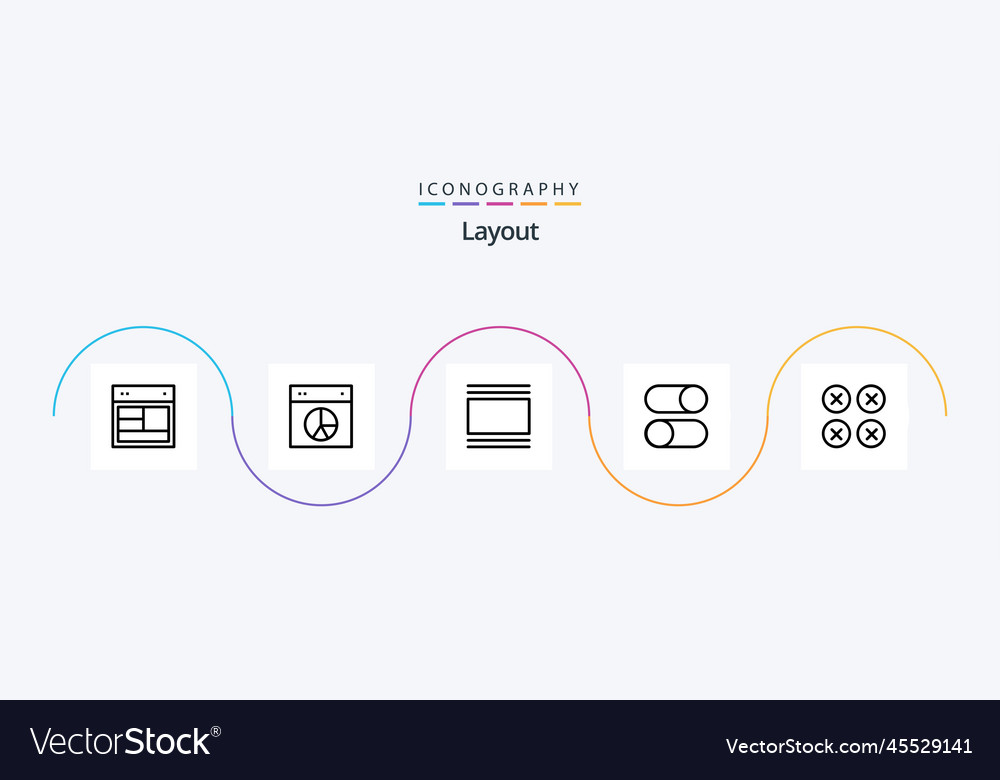 Layout line 5 icon pack including loading