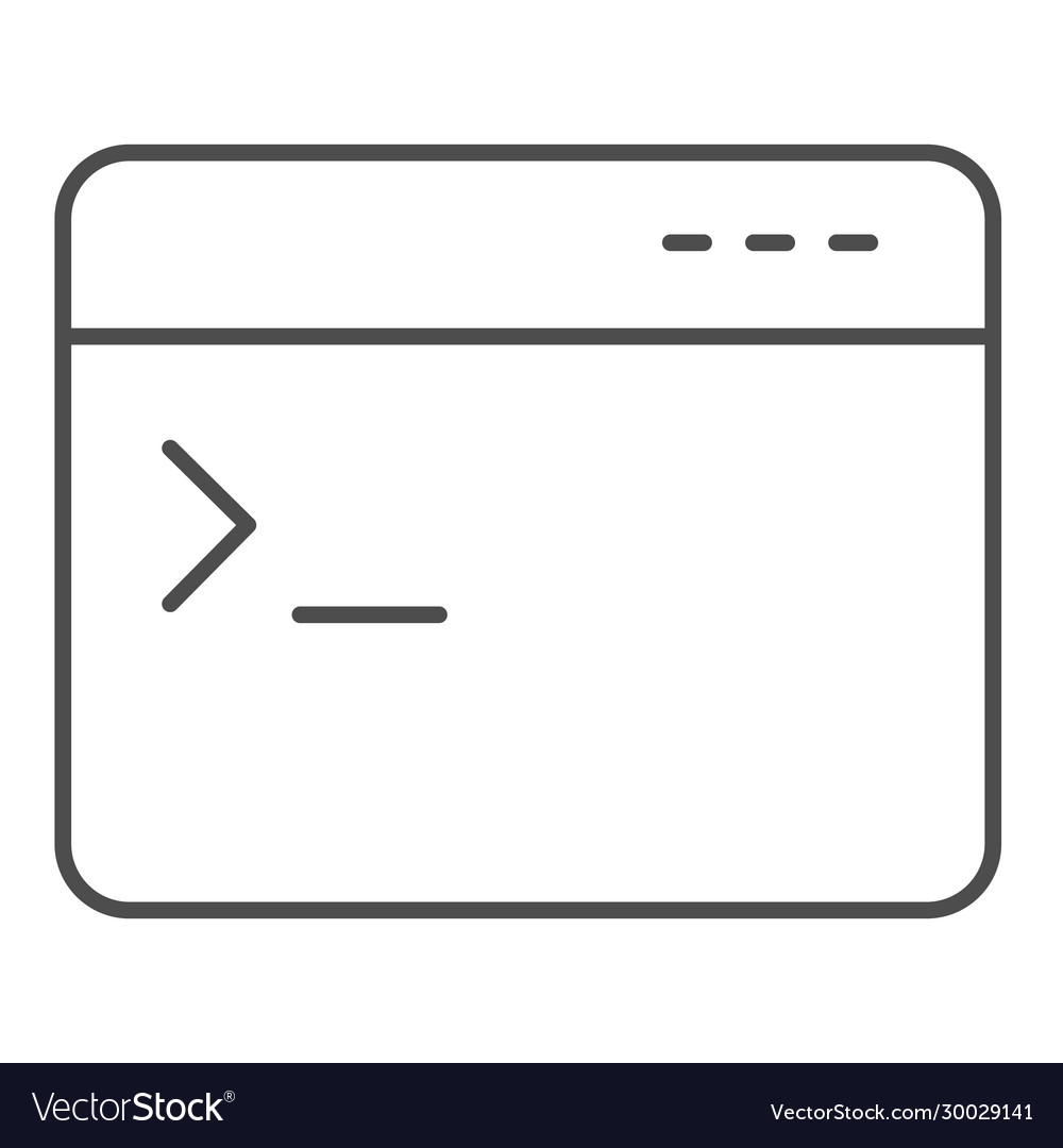 Program console thin line icon application