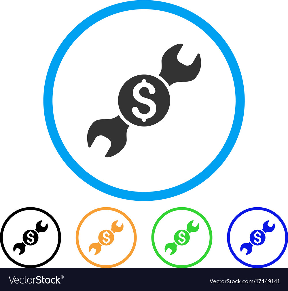 Repair cost rounded icon