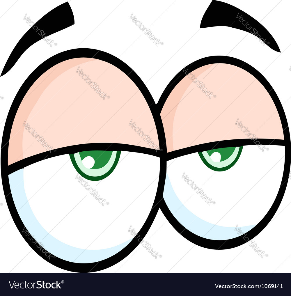 Sad Cartoon Eyes Royalty Free Vector Image - VectorStock