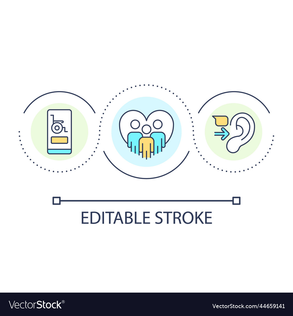 Web products for users with disabilities loop Vector Image Web products for users with disabilities loop