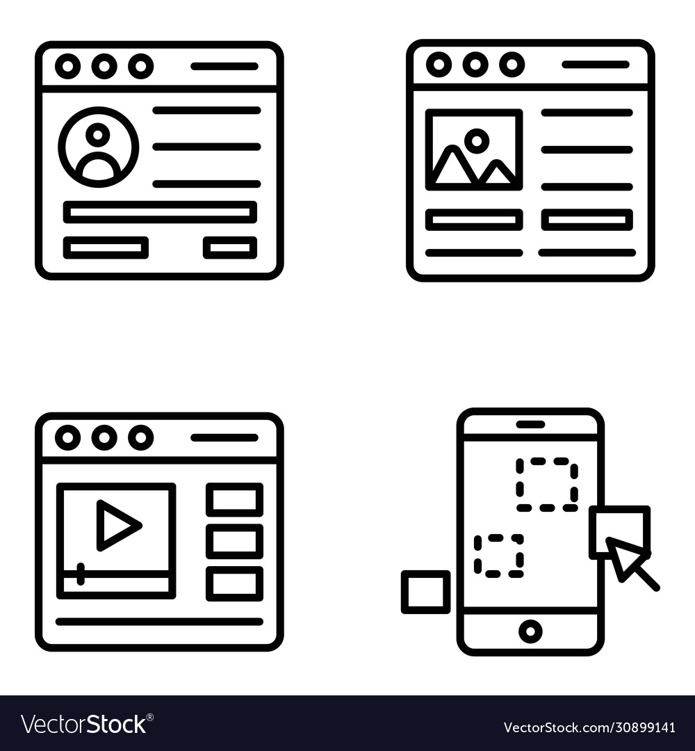Web wireframe line pack