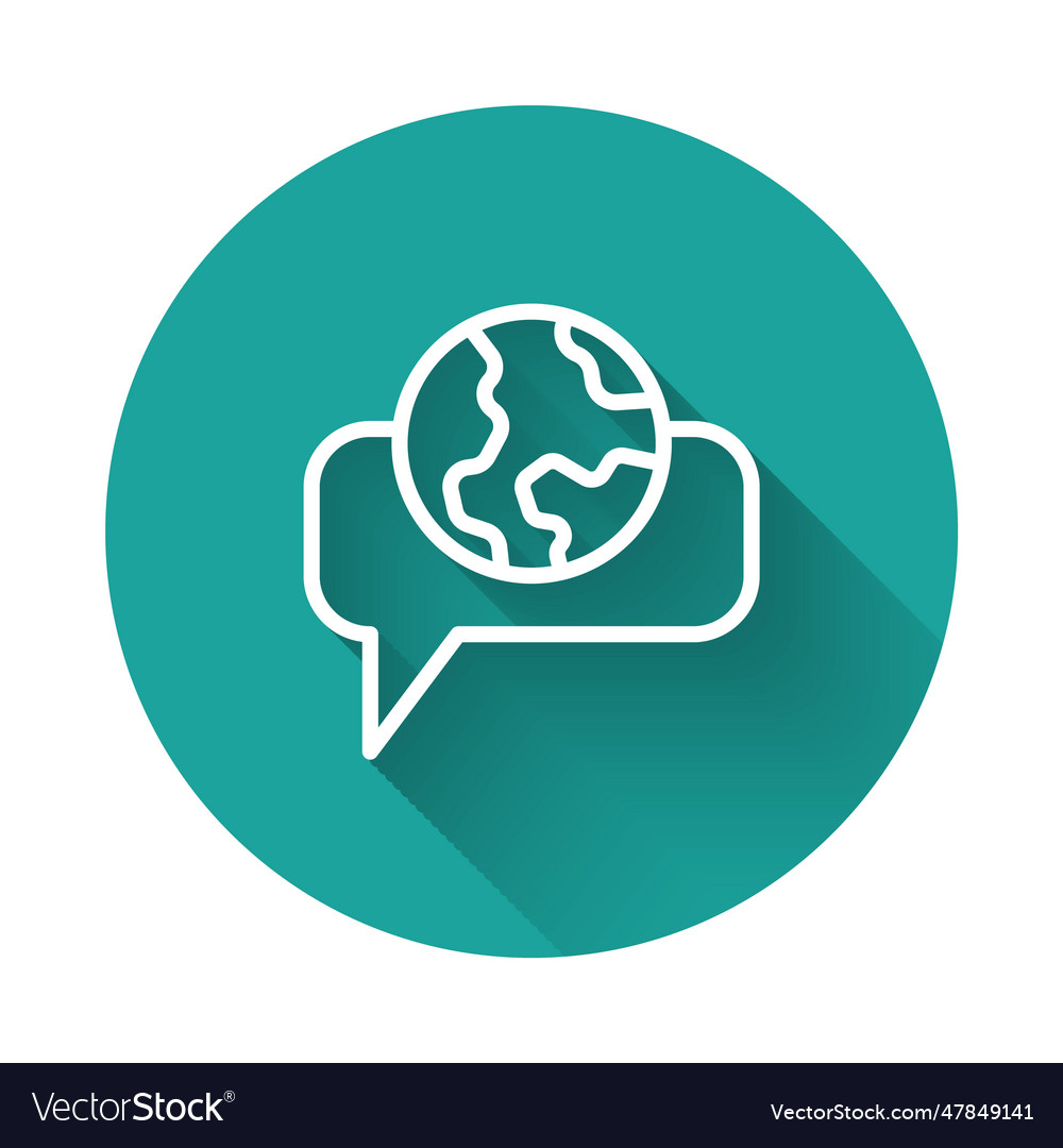 White line learning foreign languages icon