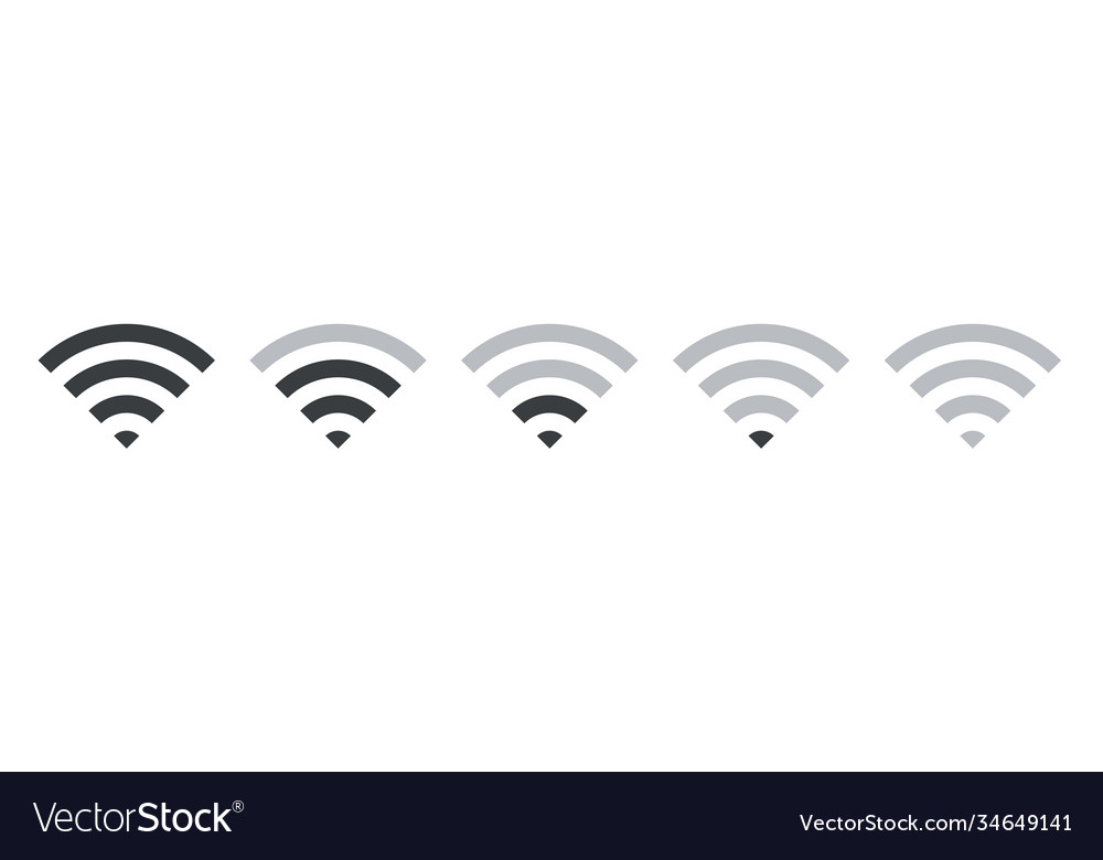 Wi-fi web icon set internet connection symbols