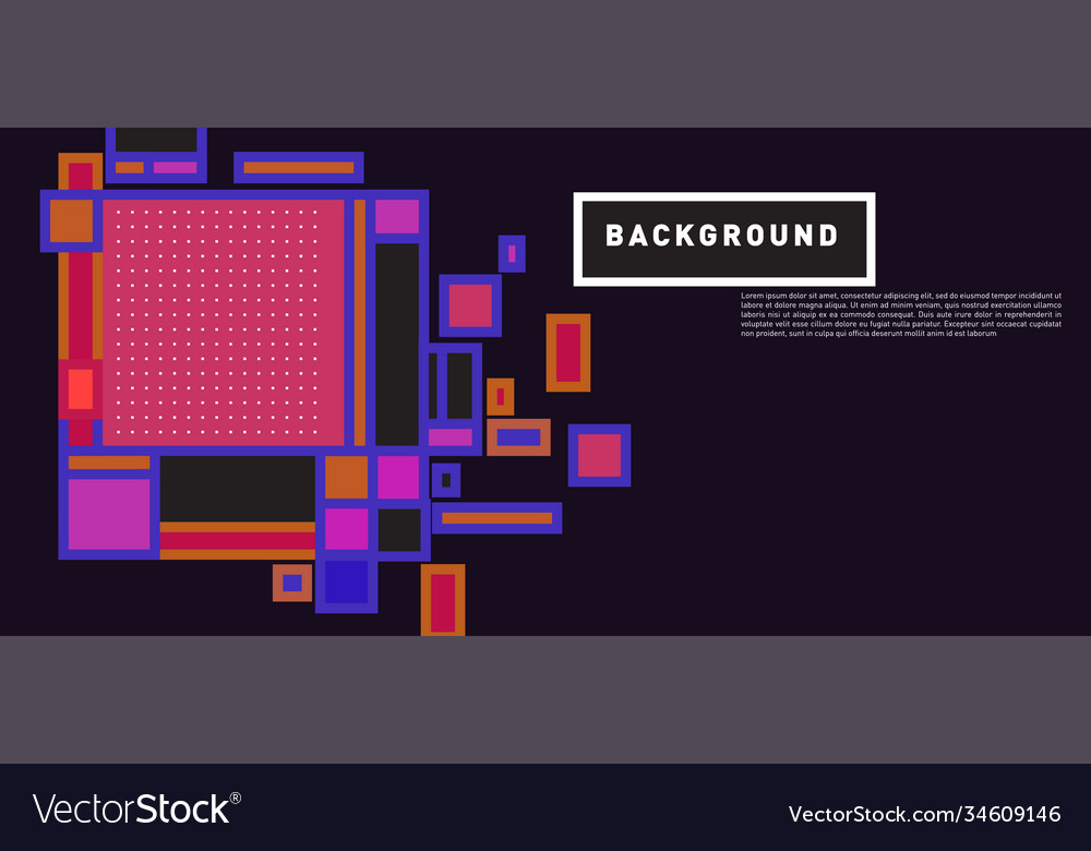 Abstract colorful rectangle background for banner